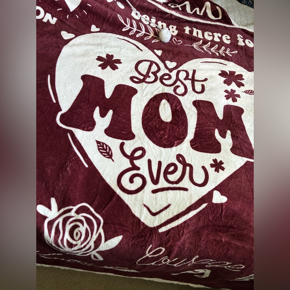 Blanket Robe MOM My Best Friend Hoodie Warm Wraparound NEW!